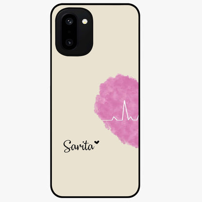 Heartbeat of Love Custom Name Glass Case for OnePlus 15R |1+15R