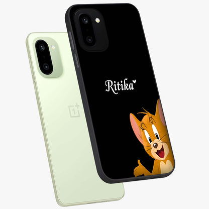 Forever Chasing Love Jerry Custom Name Glass Case for OnePlus 15R |1+15R