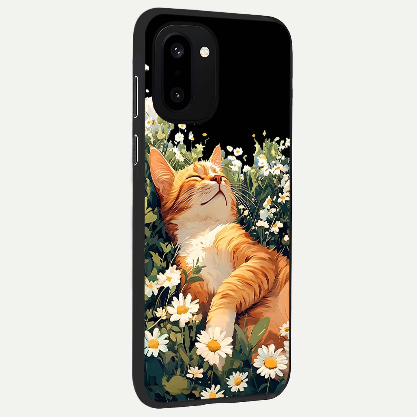Blissful Bloom Cat Glass Case for OnePlus 15R |1+15R