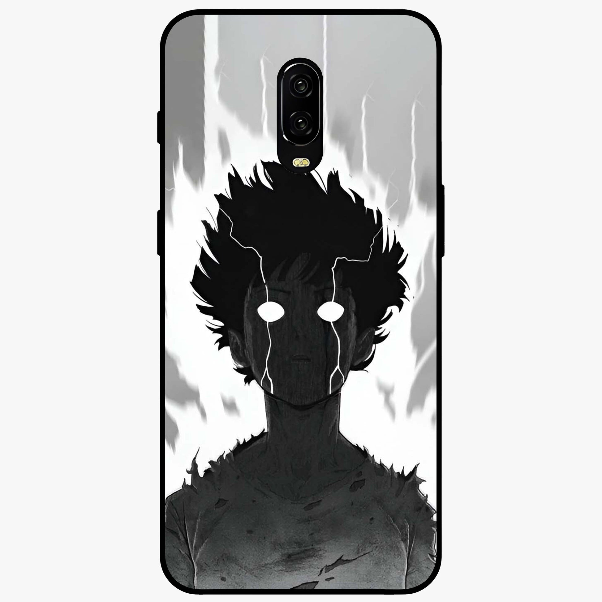 Awakened Inner Rage Glass Case showing flat back view with intense artistic artwork and glossy glass finish.