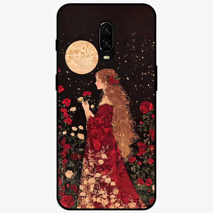 Crimson Dreams Glass Case showing flat back view with dreamy crimson artwork and glossy glass finish.