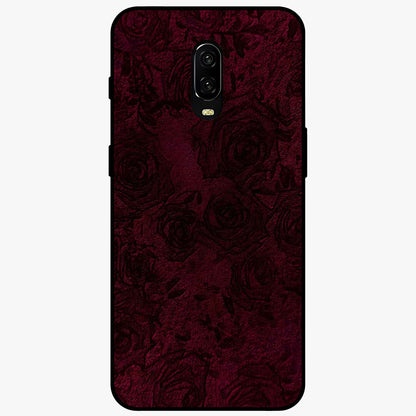 Crimson Fade Flow Glass Case showing flat back view with flowing crimson gradient artwork and glossy glass finish.