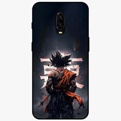Dark Warrior In Rain Glass Case showing flat back view with warrior artwork in rainy atmosphere and glossy glass finish.