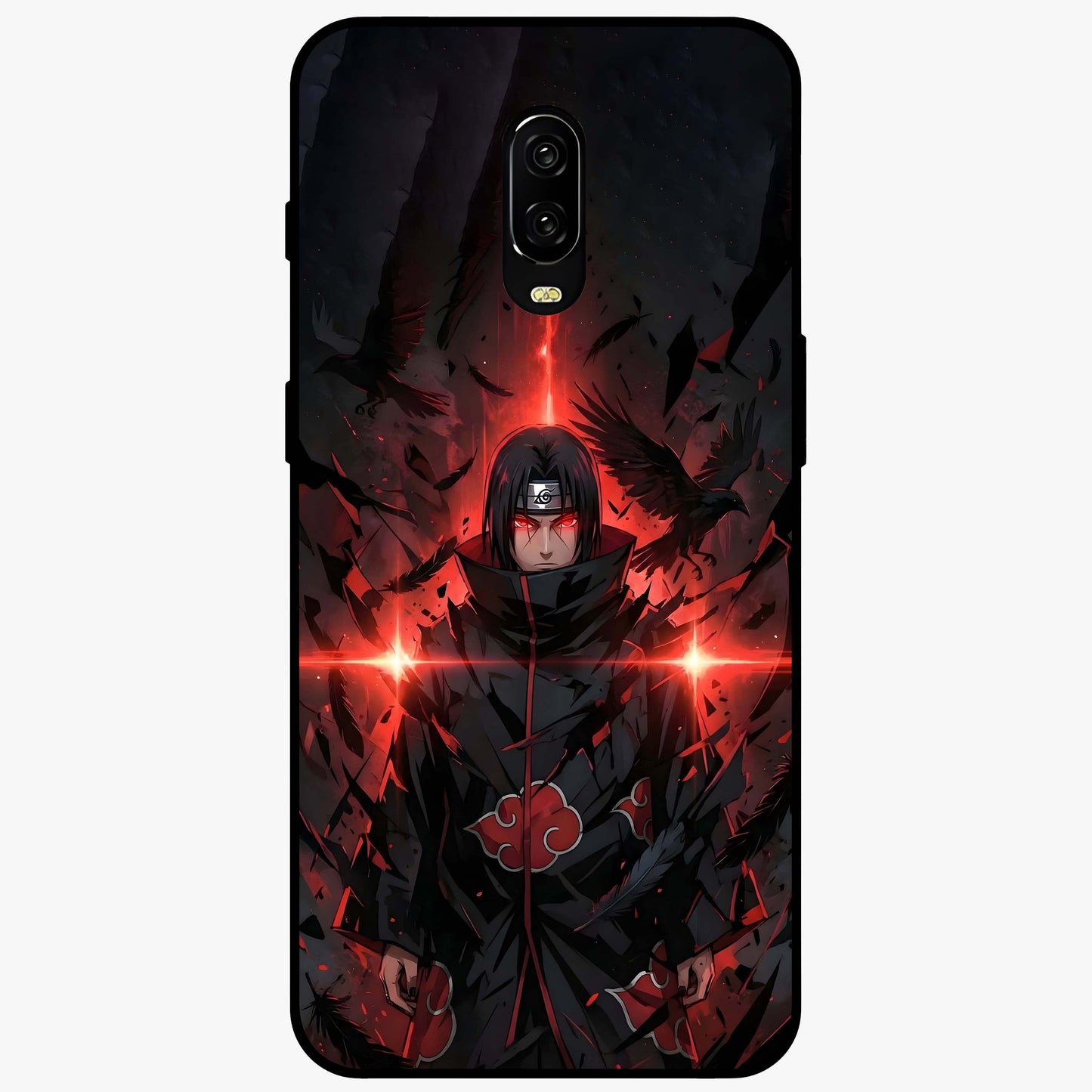 Focus Mode On Glass Case showing flat back view with bold motivational typography design and glossy glass finish.