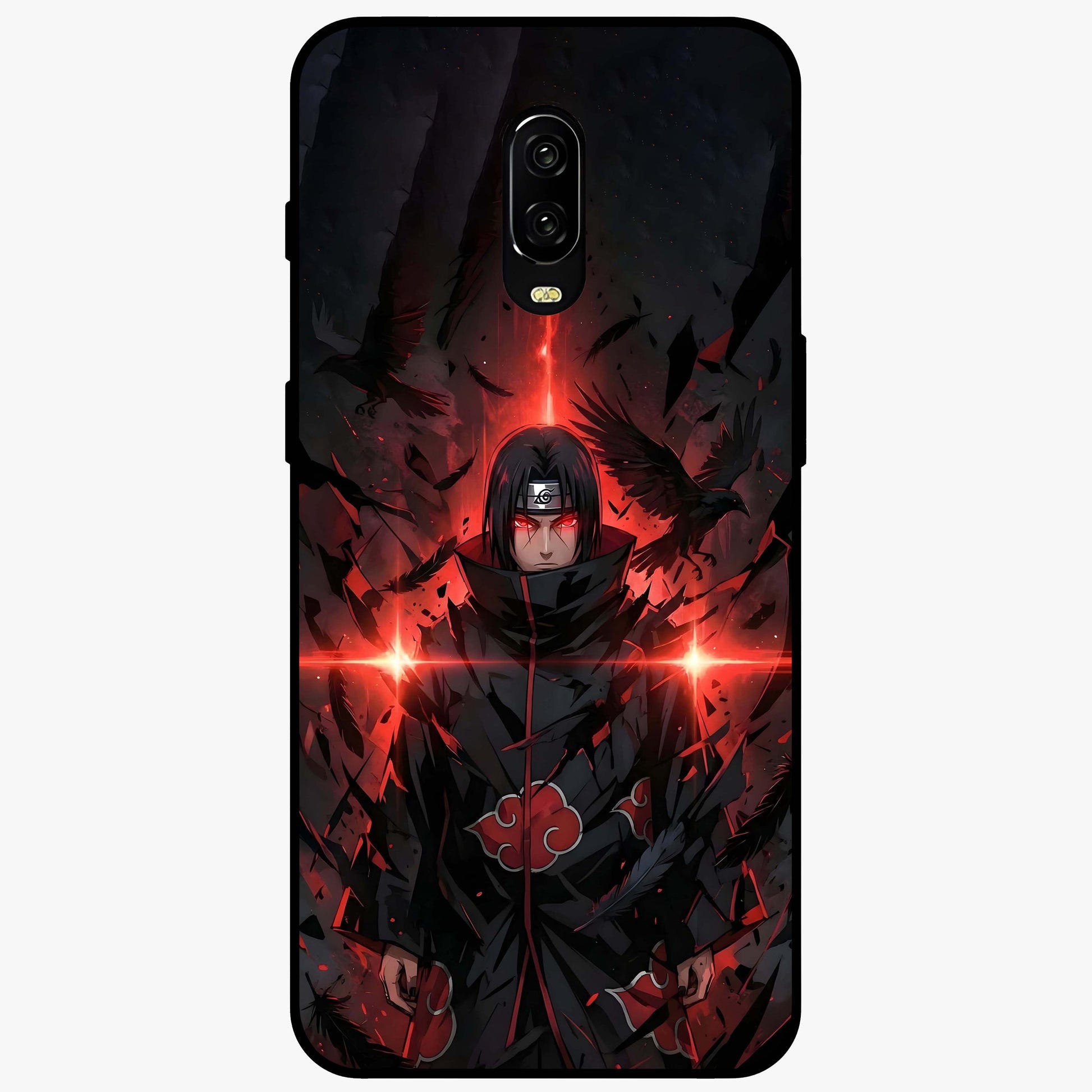 Focus Mode On Glass Case showing flat back view with bold motivational typography design and glossy glass finish.