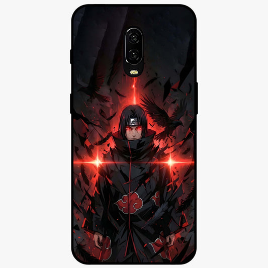 Focused Blade Discipline Glass Case showing flat back view with warrior sword themed artwork and glossy glass finish.