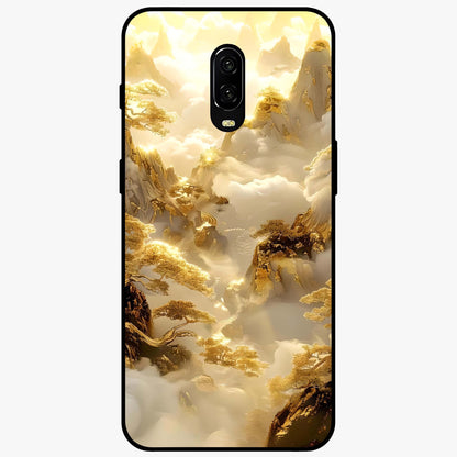 Gates Of Illumination Glass Case showing flat back view with mystical illuminated gate artwork and glossy glass finish.