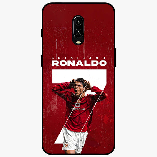 Goal Celebration Legacy Glass Case showing flat back view with football celebration inspired artwork and glossy glass finish.