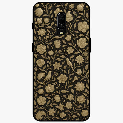 Golden Lotus Glow Glass Case showing flat back view with glowing lotus flower artwork and glossy glass finish.