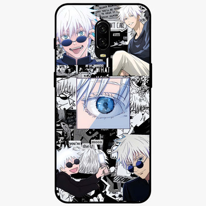 Infinity Sorcerer Chaos Glass Case showing flat back view with mystical sorcerer themed artwork and glossy glass finish.
