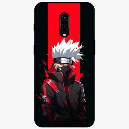 Kakashi Scarlet Shadow Glass Case showing flat back view with powerful anime ninja artwork and glossy glass finish.
