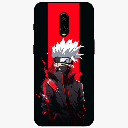 Kakashi Scarlet Shadow Glass Case showing flat back view with powerful anime ninja artwork and glossy glass finish.