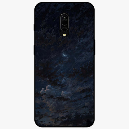 Lunar Veil Silence Glass Case showing flat back view with mystical moon veil artwork and glossy glass finish.