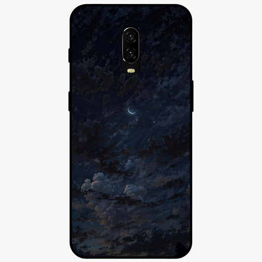 Lunar Veil Silence Glass Case showing flat back view with mystical moon veil artwork and glossy glass finish.