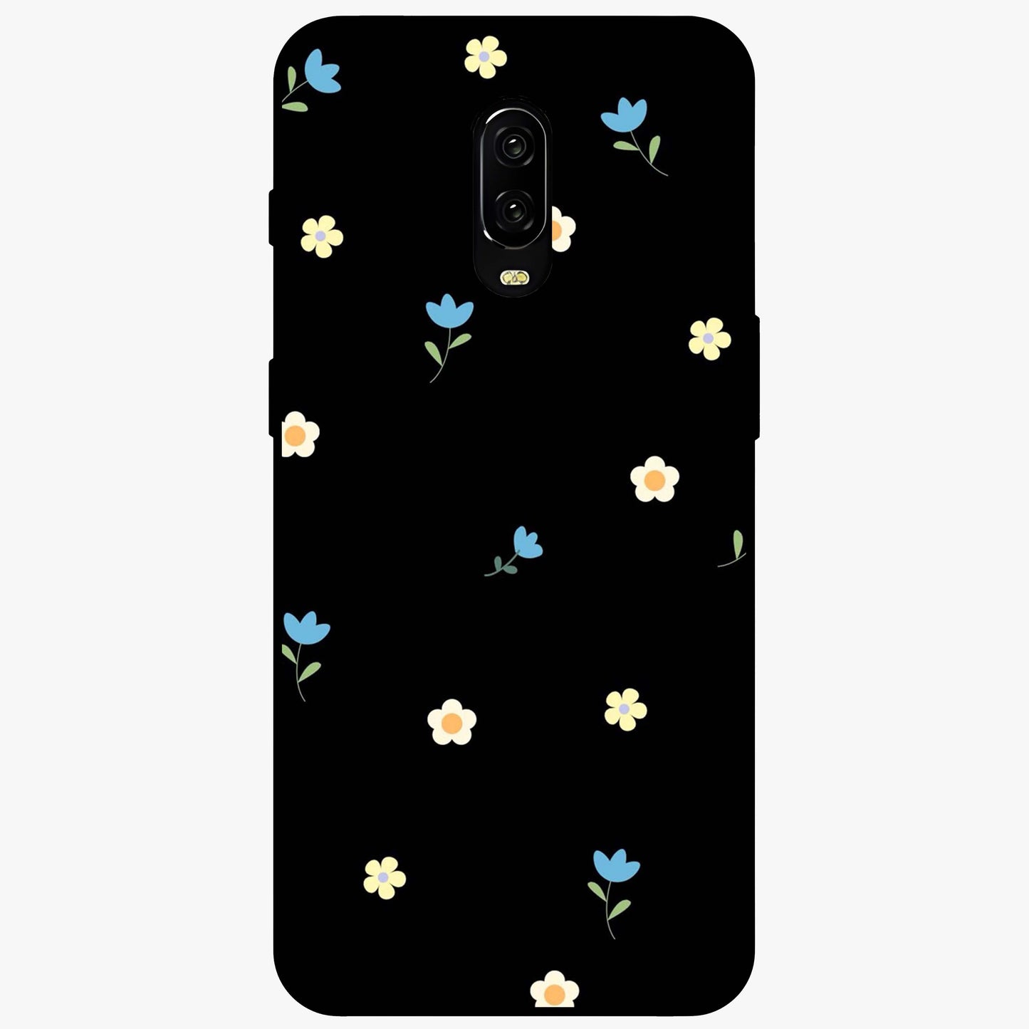 Minimal Petal Whispers Glass Case showing flat back view with soft minimal floral artwork and glossy glass finish.
