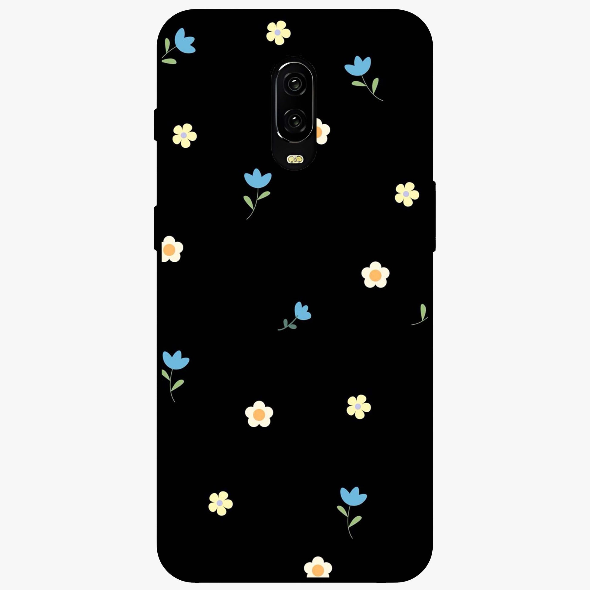 Minimal Petal Whispers Glass Case showing flat back view with soft minimal floral artwork and glossy glass finish.