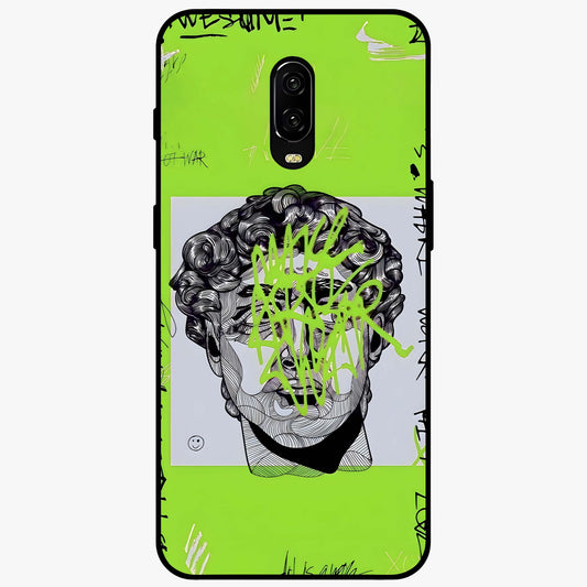 Neo Graffiti Rebellion Glass Case showing flat back view with vibrant graffiti artwork and glossy glass finish.