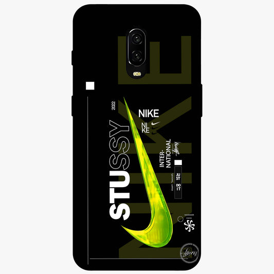 Neon Street Edition Glass Case showing flat back view with neon street style artwork and glossy glass finish.