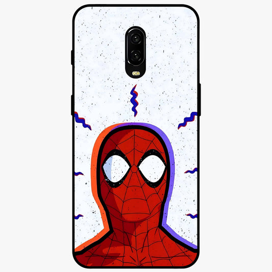 Omg Spiderman Glass Case showing flat back view with bold superhero inspired artwork and glossy glass finish.
