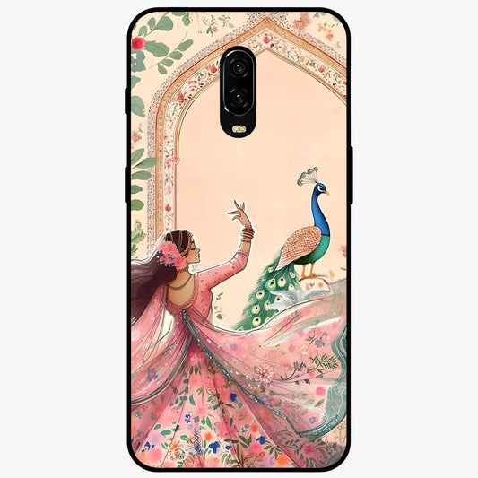 Royal Grace Muse Glass Case showing flat back view with elegant artistic artwork and glossy glass finish.