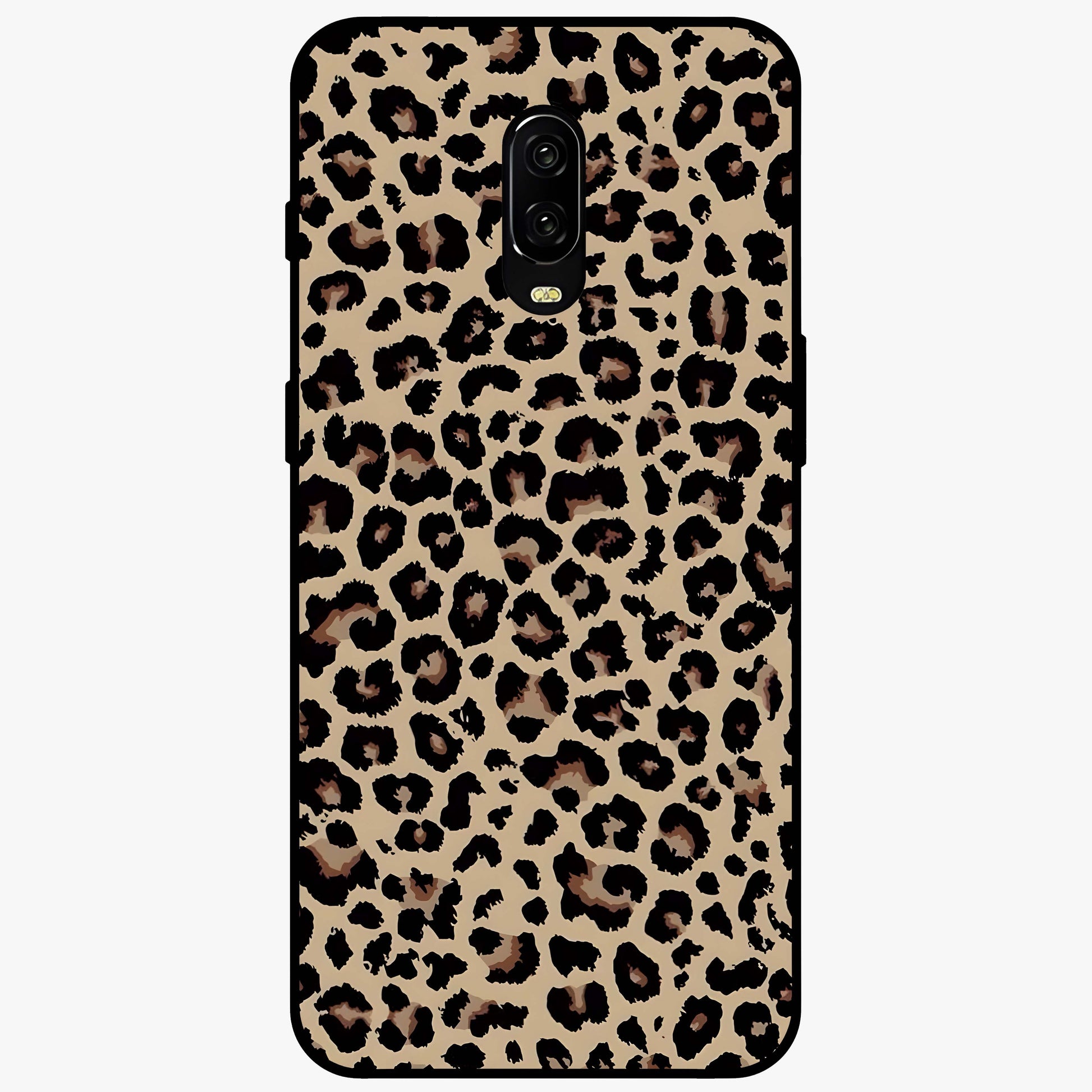 Savage Chic Pattern Glass Case showing flat back view with stylish patterned artwork and glossy glass finish.