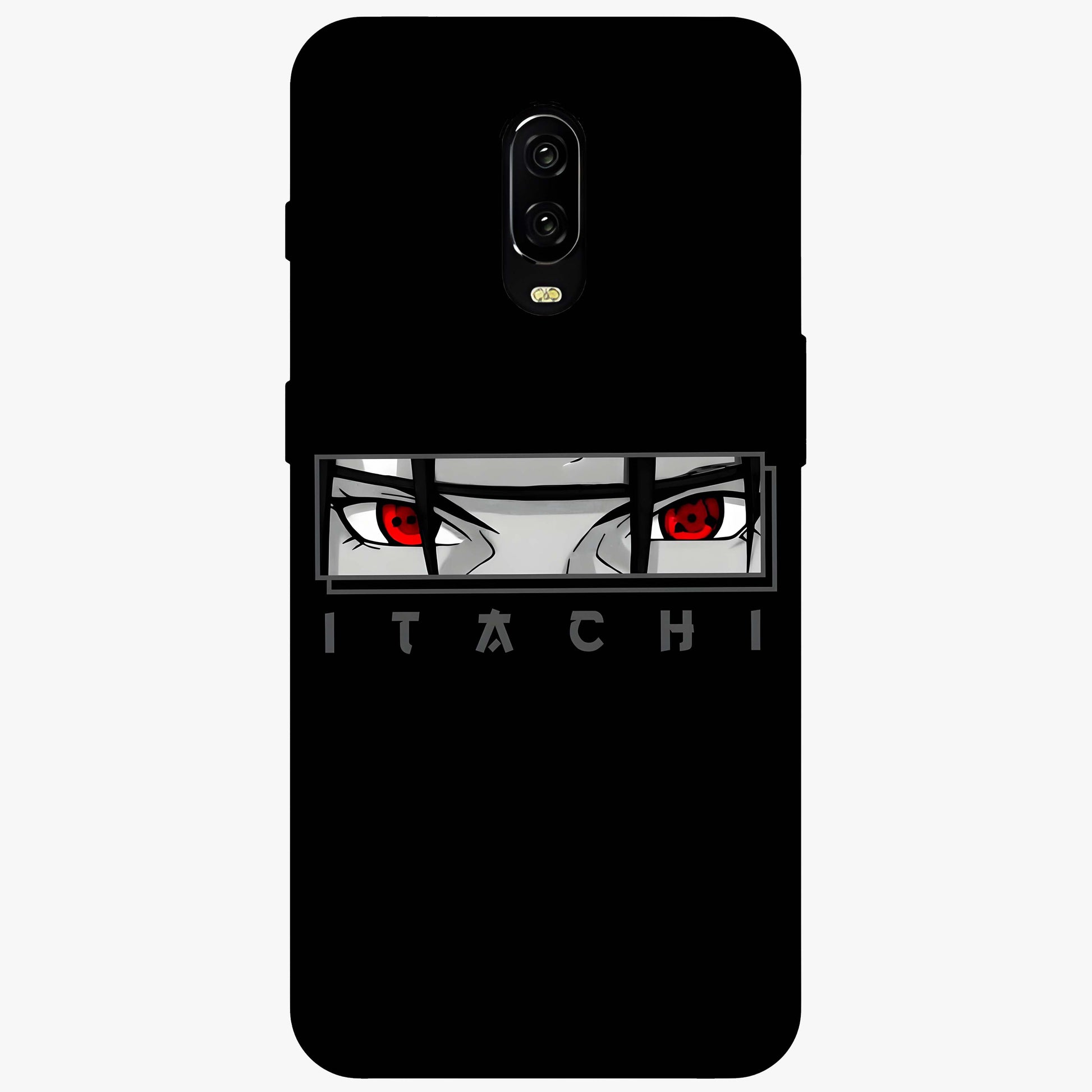 Scarlet Gaze Dominance Glass Case showing flat back view with striking red themed artwork and glossy glass finish.