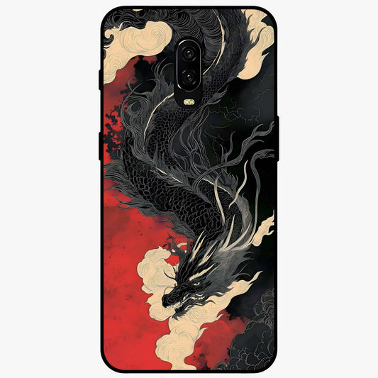 Shadow Dragon Fury Glass Case showing flat back view with fierce dragon artwork and glossy glass finish.