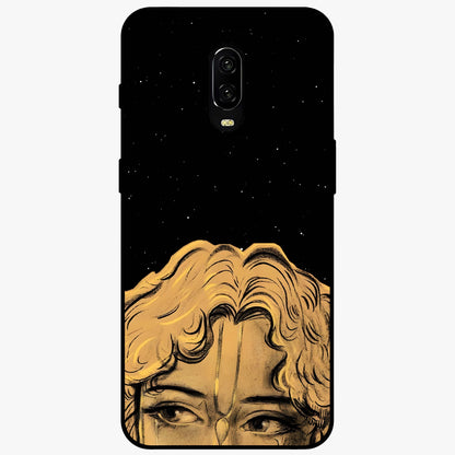 Shri Krishna Art Glass Case showing flat back view with devotional Krishna artwork and glossy glass finish.