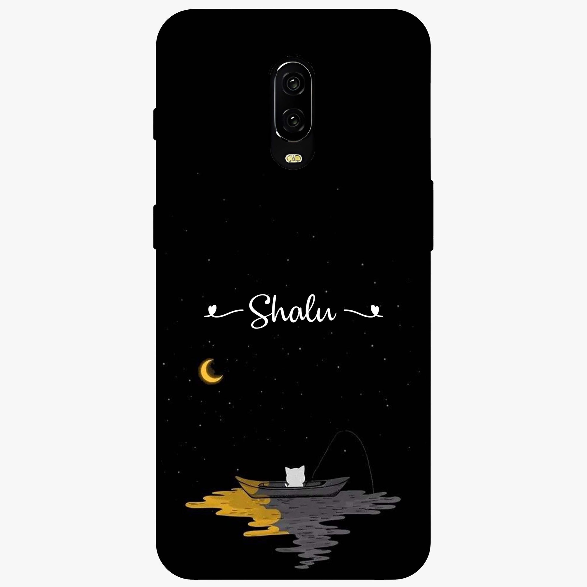 Silent Night Row Glass Case showing flat back view with calm night themed artwork and glossy glass finish.