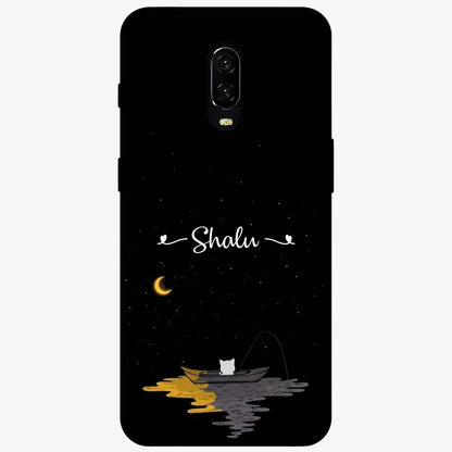 Silent Night Row Glass Case showing flat back view with calm night themed artwork and glossy glass finish.
