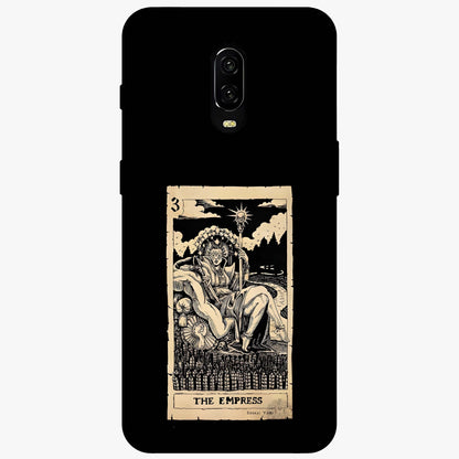 The Empress Glass Case showing flat back view with regal feminine artwork and glossy glass finish.