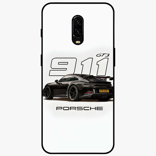 Turbo Legacy Icon Glass Case showing flat back view with iconic sports car inspired artwork and glossy glass finish.