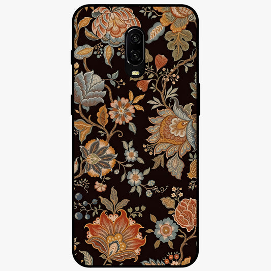 Vintage Floral Dream Glass Case showing flat back view with classic floral artwork and glossy glass finish.