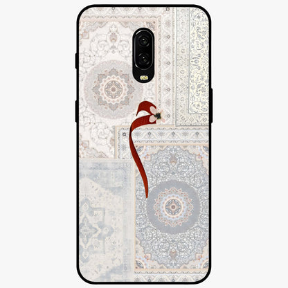 White Aesthetic Bow Glass Case showing flat back view with minimal bow artwork and glossy glass finish.