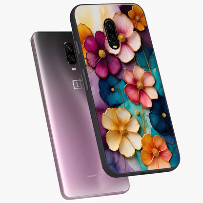 Artlyn Grace Flower Pattern Glass Case displayed in angled mockup highlighting delicate flower pattern design and smooth glass surface.