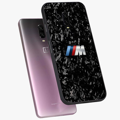 Carbon Speed Mark Glass Case displayed in angled mockup highlighting racing inspired carbon design and sleek aesthetic style.