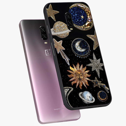 Celestial Gem Constellations Glass Case displayed in angled mockup highlighting gemstone inspired constellation design.