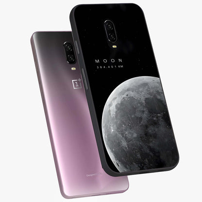 Cosmic Moon Glow Glass Case displayed in angled mockup highlighting celestial moon design with cosmic aesthetic theme.