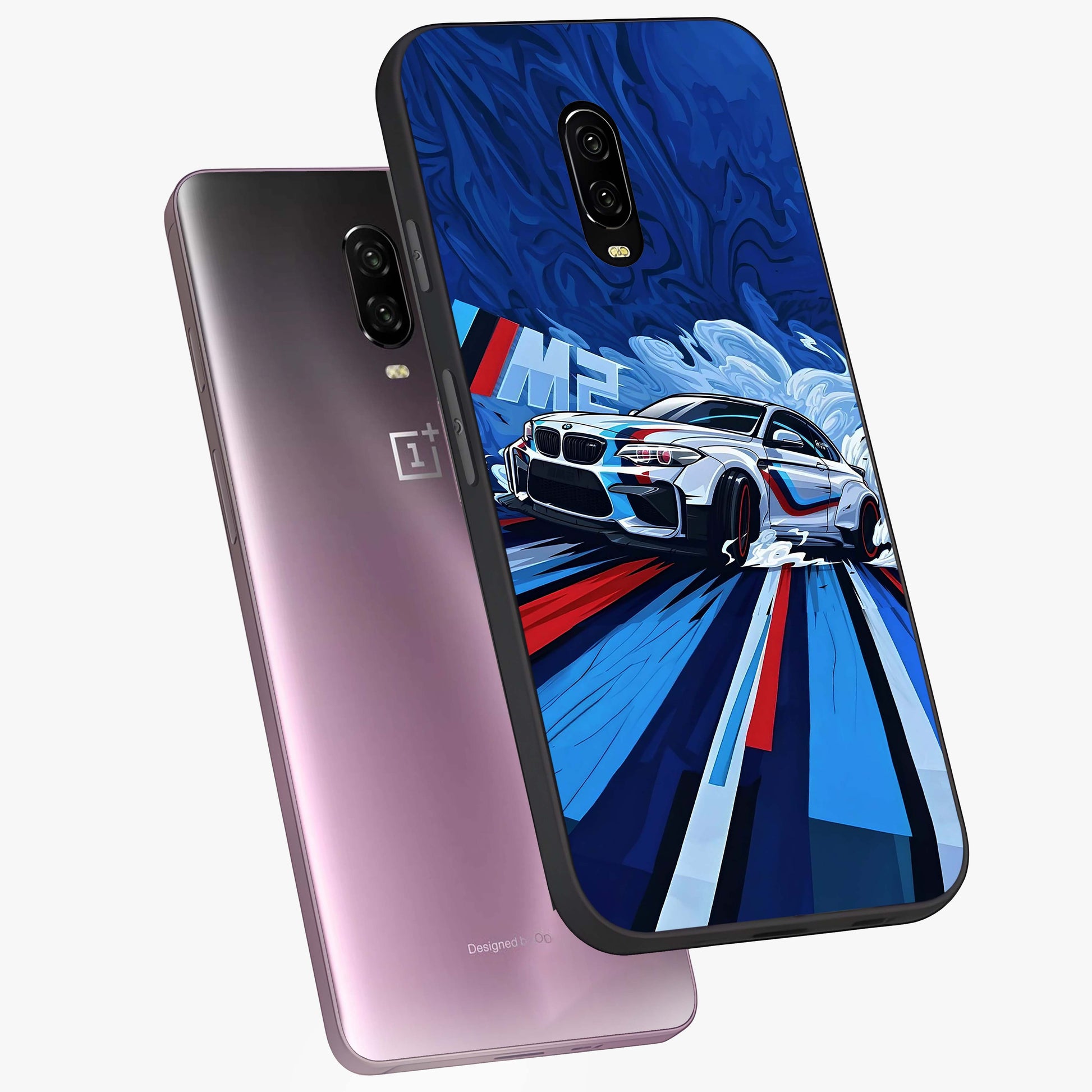 Drift Power Rush Glass Case displayed in angled mockup highlighting powerful drift car design with sporty aesthetic style.