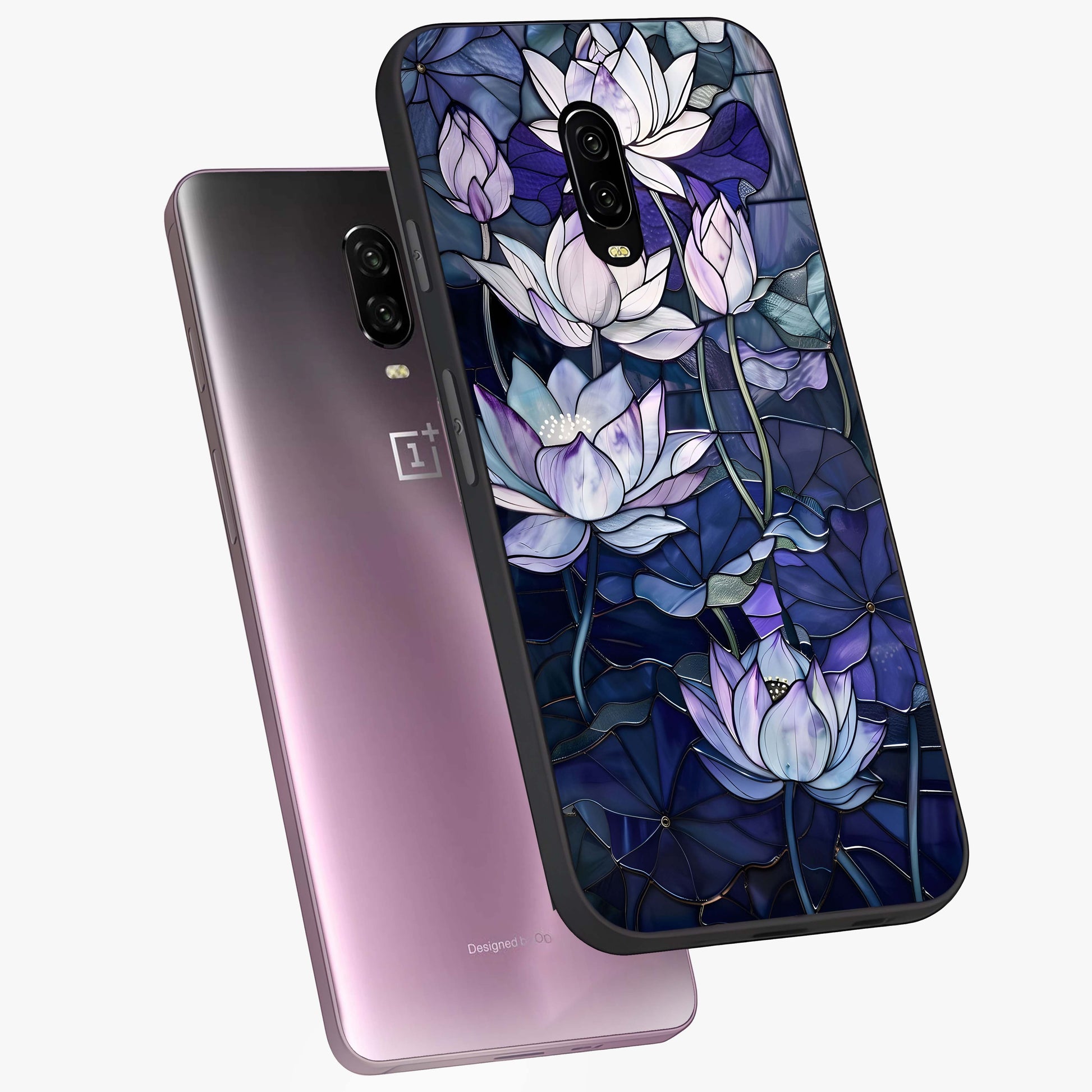 Gloss Petal Rush Glass Case displayed in angled mockup highlighting vibrant petal design with elegant floral aesthetic.