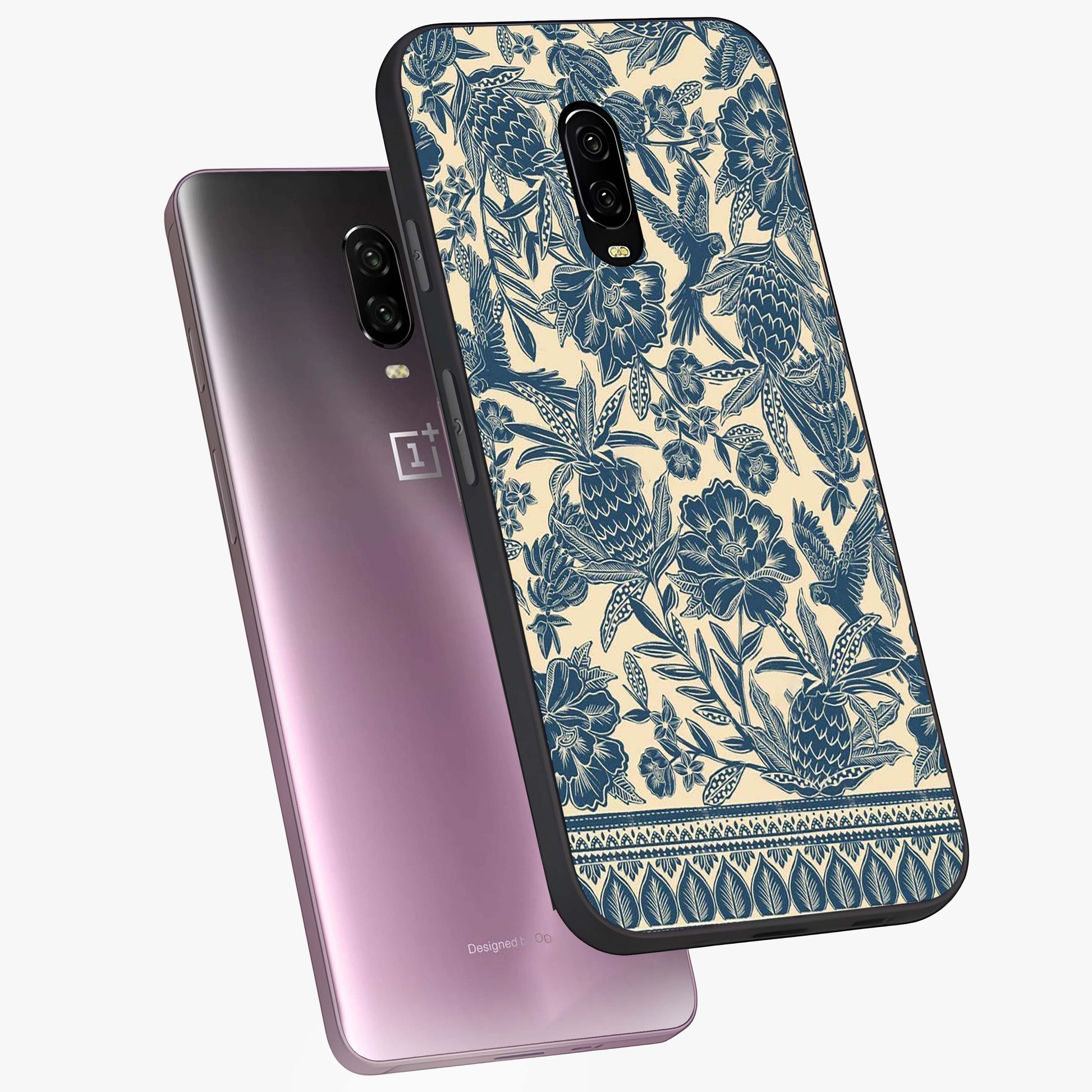 Heirloom Wild Bloom Glass Case displayed in angled mockup highlighting botanical bloom design with classic aesthetic style.