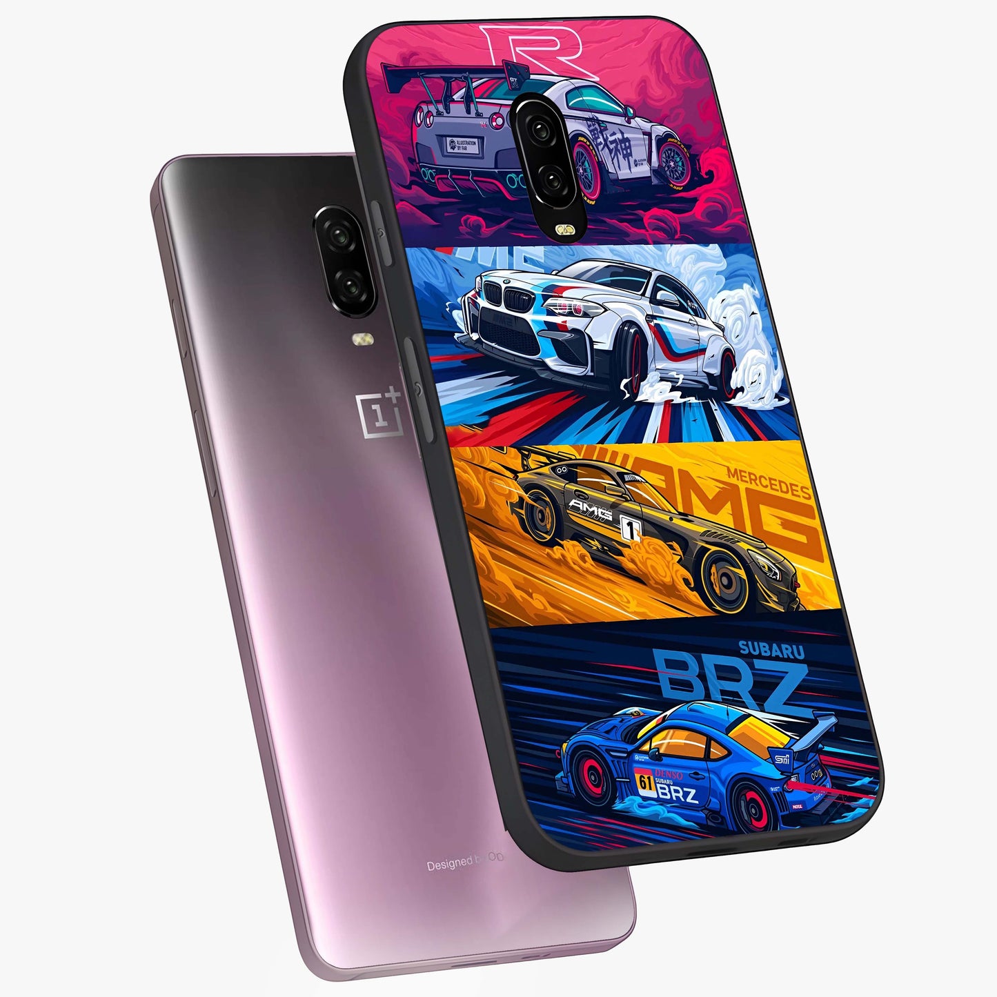 JDM Sports Car Glass Case displayed in angled mockup highlighting sleek Japanese racing car design with automotive aesthetic.