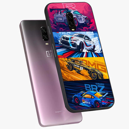 JDM Sports Car Glass Case displayed in angled mockup highlighting sleek Japanese racing car design with automotive aesthetic.