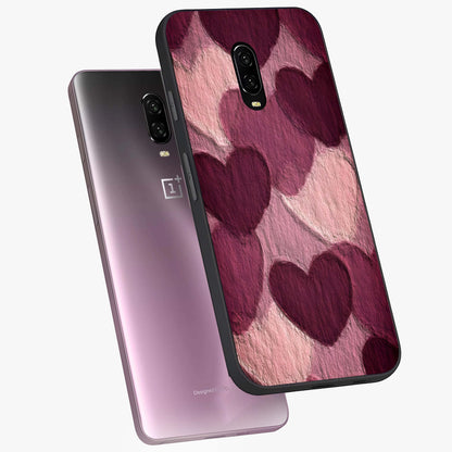 Layered Paper Hearts Glass Case displayed in angled mockup highlighting creative paper craft heart design with romantic aesthetic.