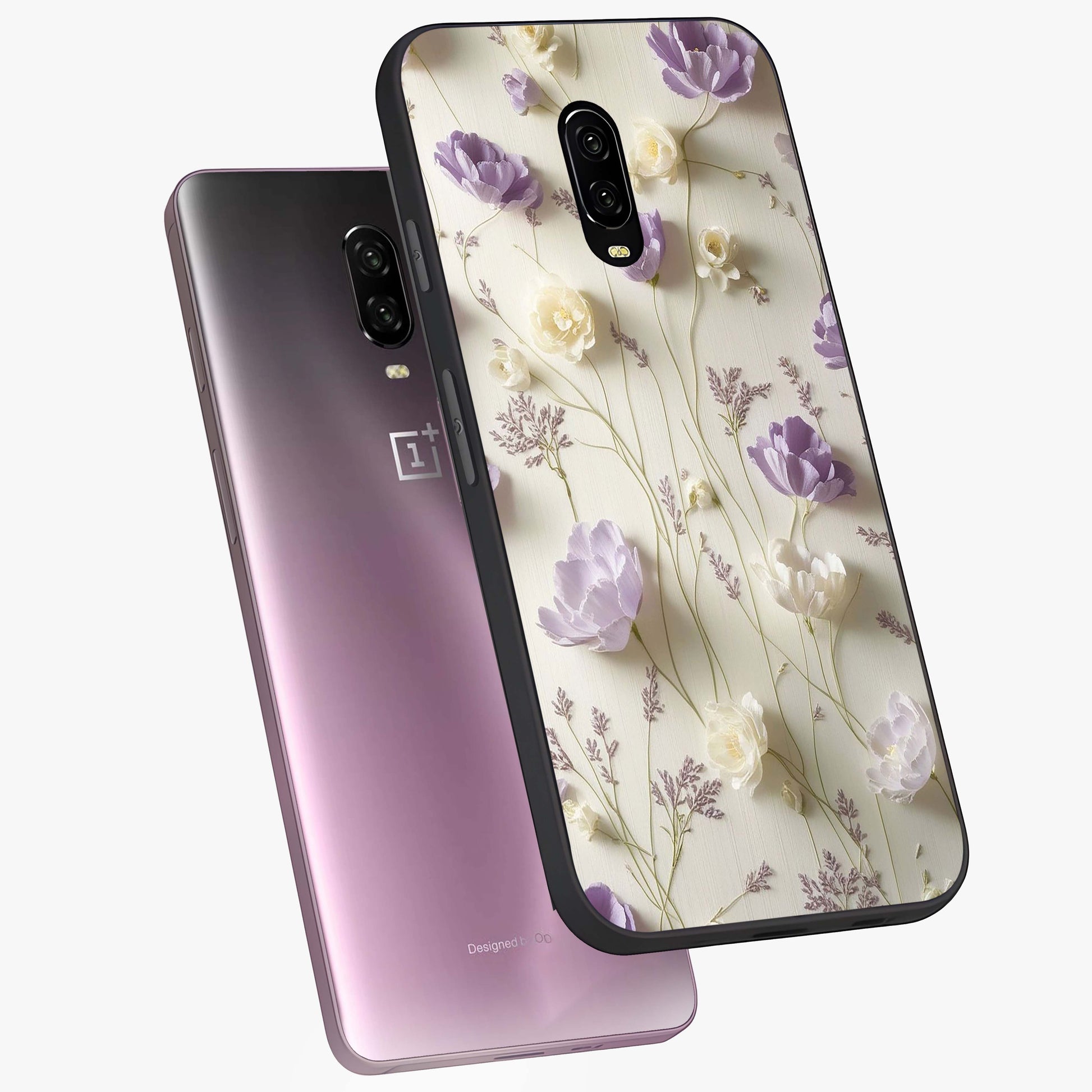 Lilac Breeze Harmony Glass Case displayed in angled mockup highlighting calm lilac breeze design with soothing aesthetic style.