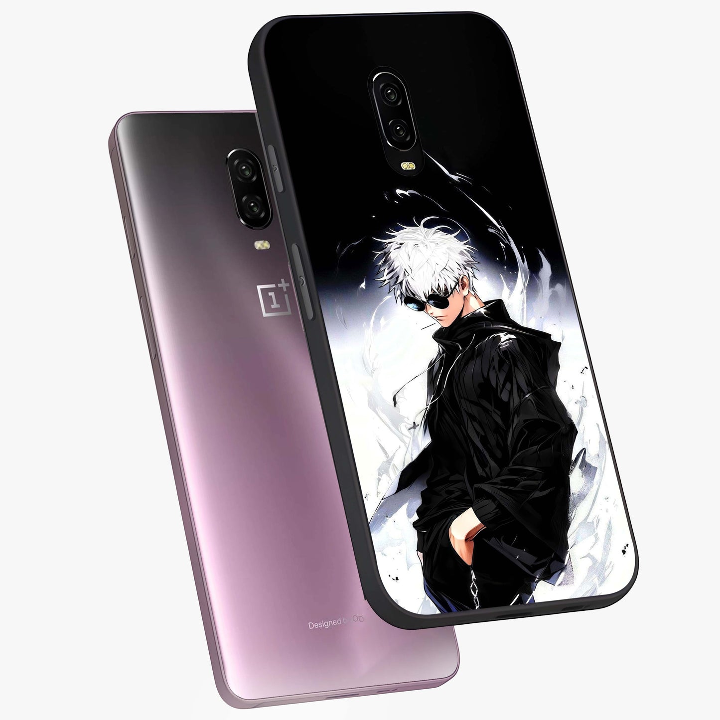 Limitless Shadow King Glass Case displayed in angled mockup highlighting dramatic dark hero design with intense aesthetic.