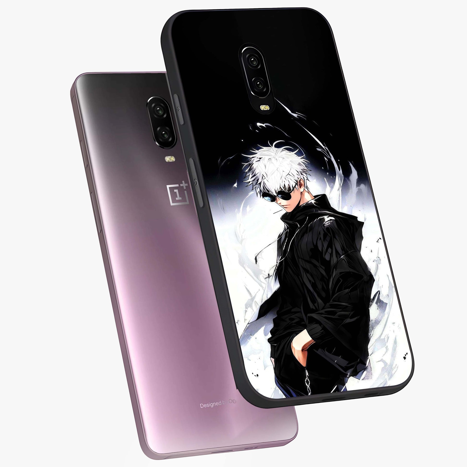 Limitless Shadow King Glass Case displayed in angled mockup highlighting dramatic dark hero design with intense aesthetic.