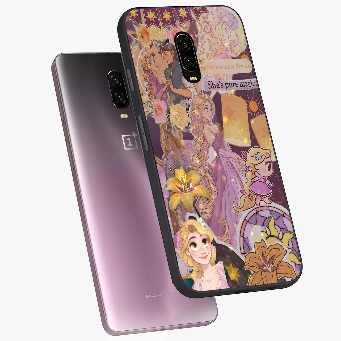 Magical Tangled Dream Glass Case displayed in angled mockup highlighting whimsical fantasy design with magical aesthetic.