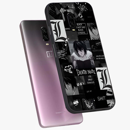 Midnight Chaos Mind Glass Case displayed in angled mockup highlighting chaotic artistic design with dramatic midnight aesthetic.