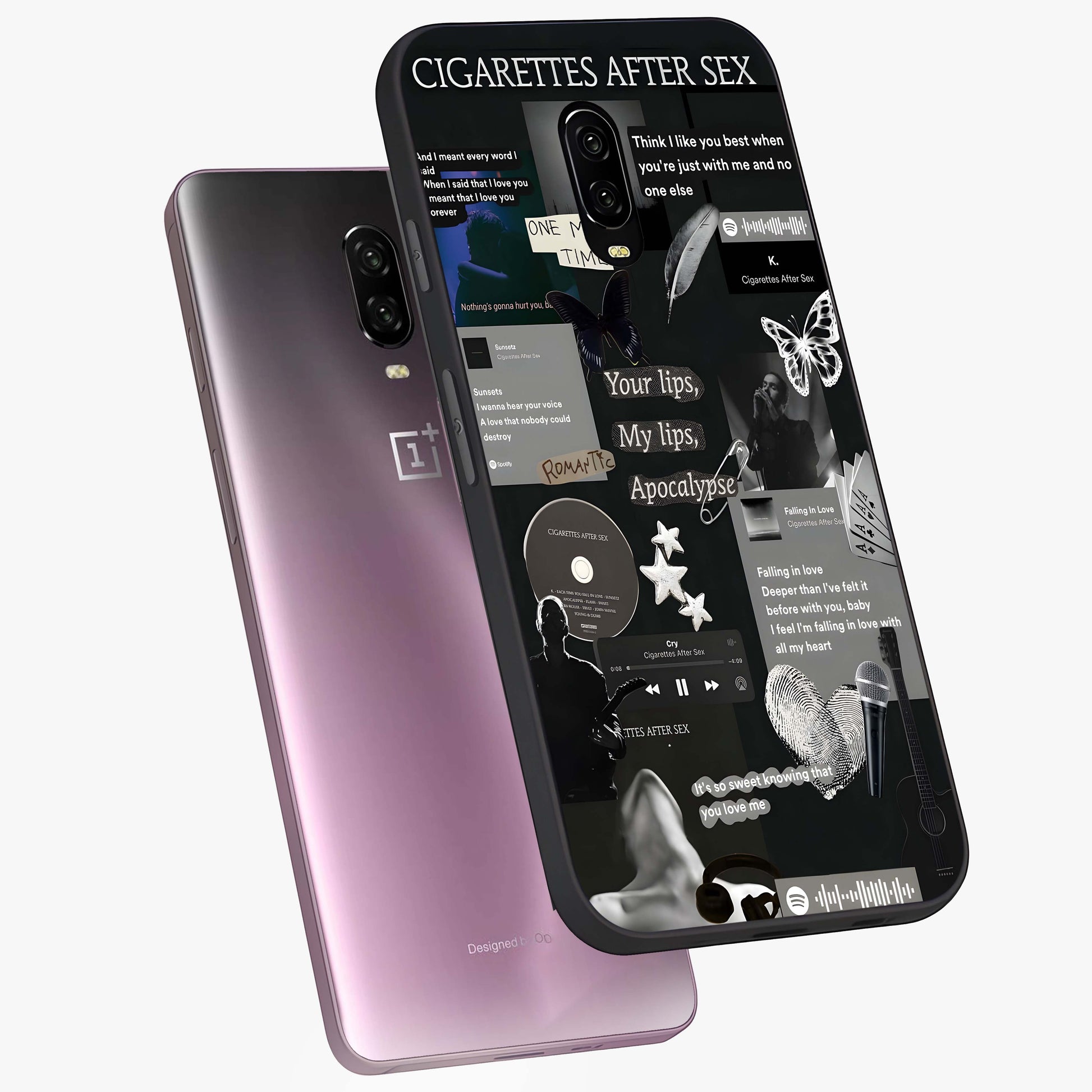 Midnight Love Echo Glass Case displayed in angled mockup highlighting elegant love inspired design with deep aesthetic style.